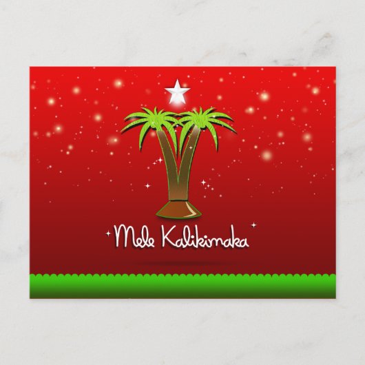 Mele Kalikimaka Palme für Weihnachten (Vorderseite)