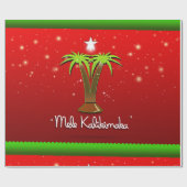 Mele Kalikimaka Palme Tree für Weihnachten Geschenkpapier (Flach)