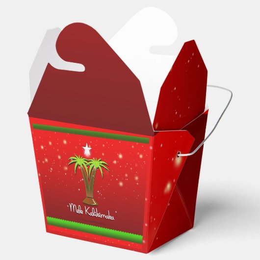 Mele Kalikimaka Palme Tree für Weihnachten Geschenkschachtel (Geöffnet)
