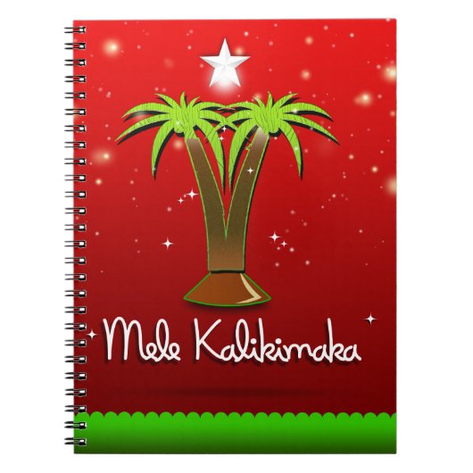 Mele Kalikimaka Palme Tree für Weihnachten Notizblock (Vorderseite)
