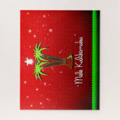 Mele Kalikimaka Palme Tree für Weihnachten Puzzle (Vertikal)