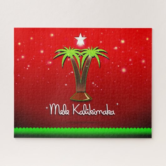 Mele Kalikimaka Palme Tree für Weihnachten Puzzle (Horizontal)