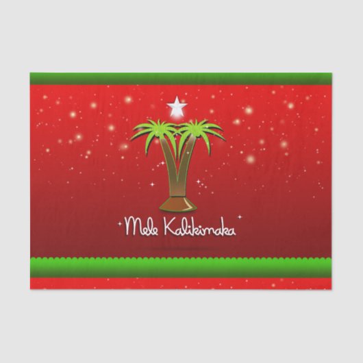 Mele Kalikimaka Palme Tree für Weihnachten Seidenpapier (Vorderseite)