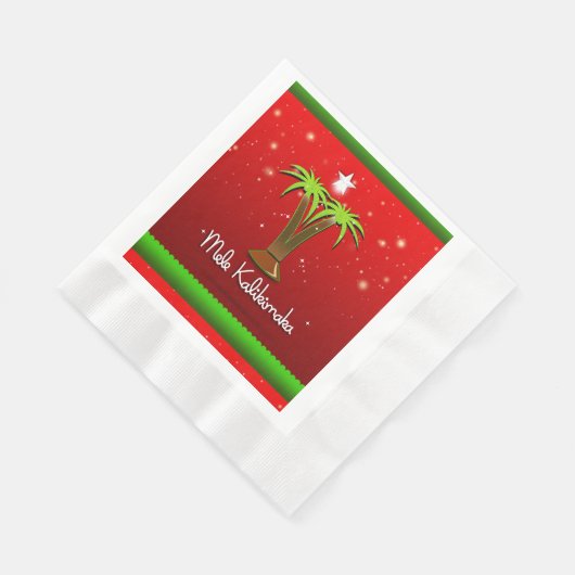 Mele Kalikimaka Palme Tree für Weihnachten Serviette (Ecke)