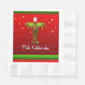 Mele Kalikimaka Palme Tree für Weihnachten Serviette (Vorderseite)