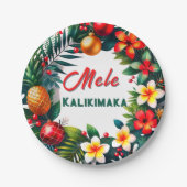 Mele Kalikimaka Pappteller (Vorderseite)