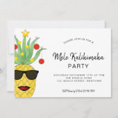 Mele Kalikimaka Party Ananas Einladung (Vorderseite)