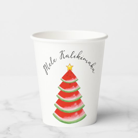 Mele Kalikimaka-Party Pappbecher (Rückseite)