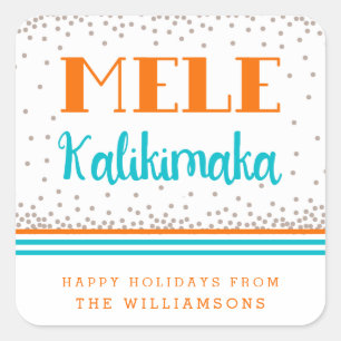 Mele Kalikimaka Personalisiert Holiday Stickers