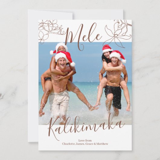Mele Kalikimaka Personalisierte Weihnachten (Vorderseite)