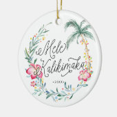 Mele Kalikimaka Personalisierte Weihnachtsdekorati Keramik Ornament (Links)