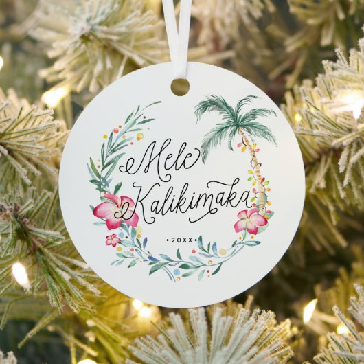 Mele Kalikimaka Personalisierte Weihnachtsdekorati Ornament Aus Metall (InSitu)