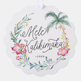 Mele Kalikimaka Personalisiertes WeihnachtsFoto Ornament Karte
