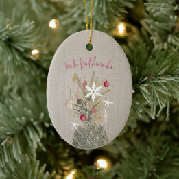 Mele Kalikimaka Pine, Personalisierte Weihnachten Keramik Ornament