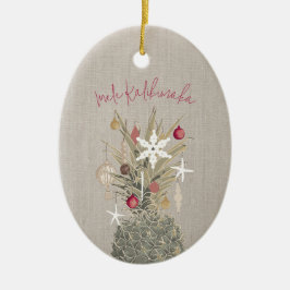 Mele Kalikimaka Pine, Personalisierte Weihnachten Keramik Ornament