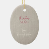 Mele Kalikimaka Pine, Personalisierte Weihnachten Keramik Ornament (Hinten)