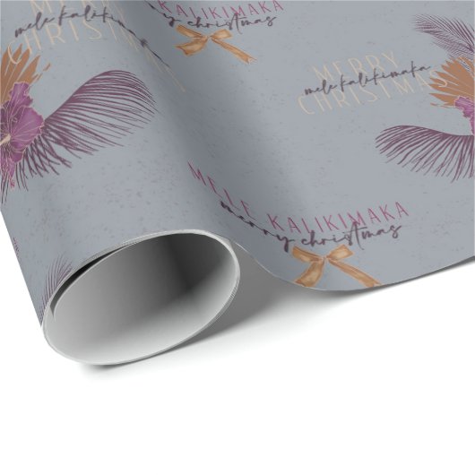 Mele Kalikimaka Plum, Zuckerpflaume Geschenkpapier (Rolleneckpunkt)