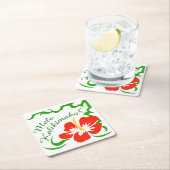 Mele Kalikimaka Rechteckiger Pappuntersetzer (Vor Ort)