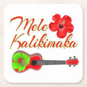 Mele Kalikimaka Rechteckiger Pappuntersetzer (Vorderseite)