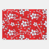 Mele Kalikimaka Red Wrapping Paper Geschenkpapier Set (Vorderseite 3)