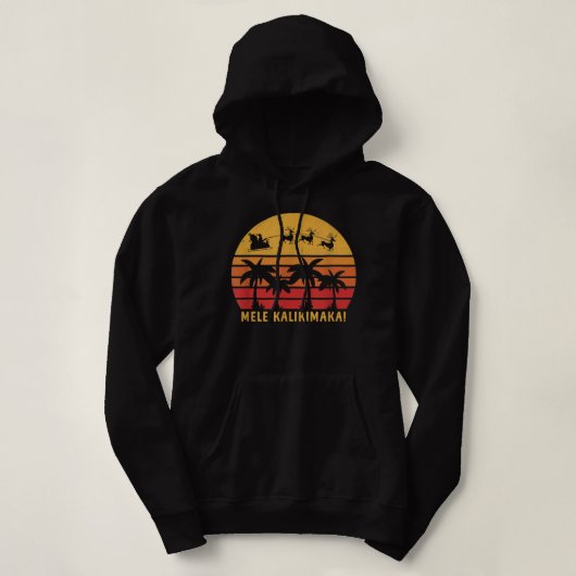 Mele Kalikimaka Retro Hawaii Christmas Hawaii Hoodie (Design vorne)