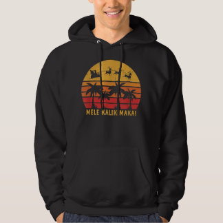 Mele Kalikimaka Retro Hawaii Christmas Hawaii Hoodie
