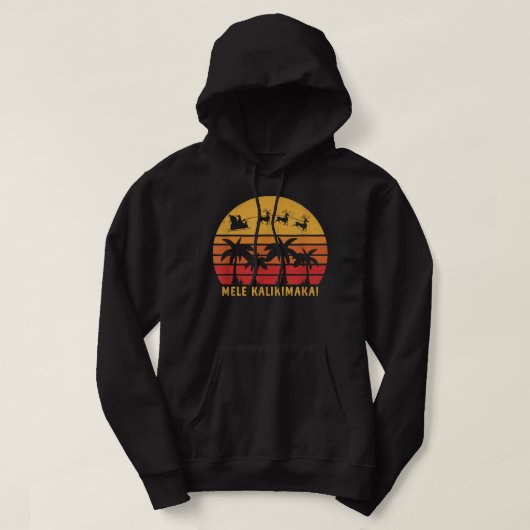 Mele Kalikimaka Retro Hawaii Christmas Hawaii Hoodie (Design vorne)