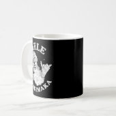 Mele Kalikimaka Retro Hawaii Santa Aloha Christmas Kaffeetasse (Vorderseite Links)