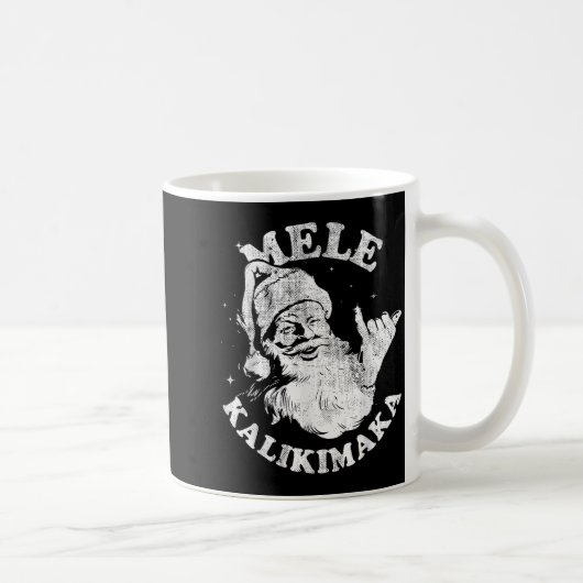 Mele Kalikimaka Retro Hawaii Santa Aloha Christmas Kaffeetasse (Rechts)