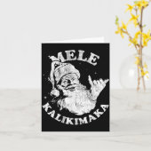 Mele Kalikimaka Retro Hawaii Santa Aloha Christmas Karte (Gelbe Blume)