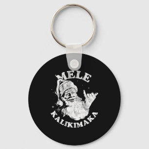 Mele Kalikimaka Retro Hawaii Santa Aloha Weihnacht Schlüsselanhänger