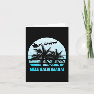 Mele Kalikimaka Retro Hawaiian Christmas Family Va Karte