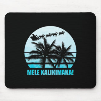 Mele Kalikimaka Retro Hawaiian Christmas Family Va Mousepad