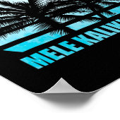 Mele Kalikimaka Retro Hawaiian Christmas Family Va Poster (Ecke)