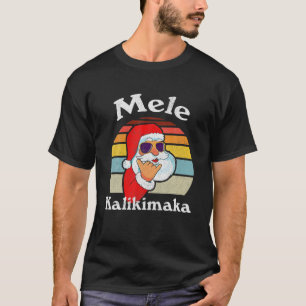 Mele Kalikimaka Retro Weihnachten Santa Shaka Hawa T-Shirt