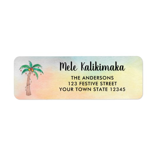 Mele Kalikimaka Return Address (Vorne)