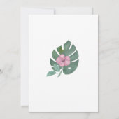 Mele Kalikimaka Rosa Flamingo in Weihnachtsmannmüt (Rückseite)