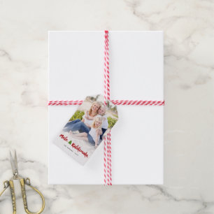 Mele Kalikimaka Rote Brush Holiday Foto Geschenk-T Geschenkanhänger