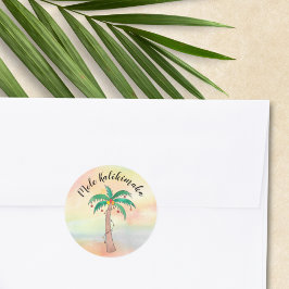 Mele Kalikimaka Runder Aufkleber