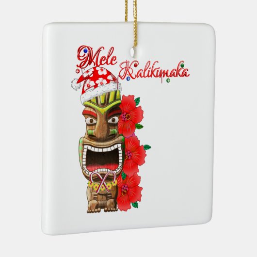 Mele Kalikimaka Sankt Tiki Keramikornament (Rechts)