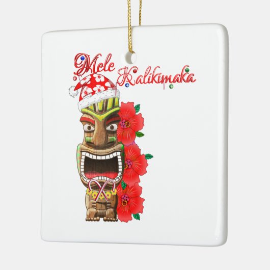 Mele Kalikimaka Sankt Tiki Keramikornament (Links)