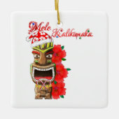 Mele Kalikimaka Sankt Tiki Keramikornament (Vorderseite)