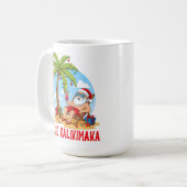 Mele Kalikimaka Santa Christmas Kaffeetasse (Vorderseite Links)