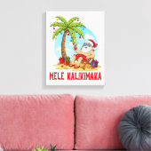 Mele Kalikimaka Santa Christmas Leinwanddruck (Insitu (Wohnzimmer))