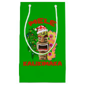 Mele Kalikimaka Santa Claus Tiki Kleine Geschenktüte (Vorderseite)