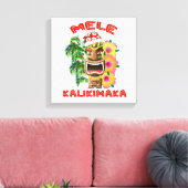 Mele Kalikimaka Santa Claus Tiki Leinwanddruck (Insitu (Wohnzimmer))