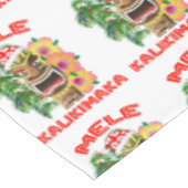 Mele Kalikimaka Santa Claus Tiki Tischdecke (Schrägansicht)