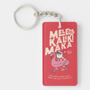 Mele Kalikimaka Santa Flamingo Christmas Abaway K Schlüsselanhänger