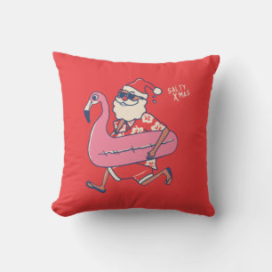 Mele Kalikimaka Santa Flamingo Christmas Abaway Kissen