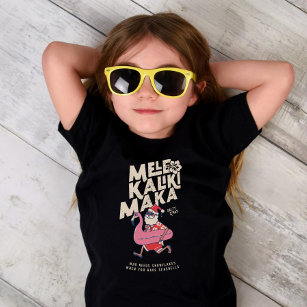 Mele Kalikimaka Santa Flamingo Christmas Abaway Kleinkind T-shirt